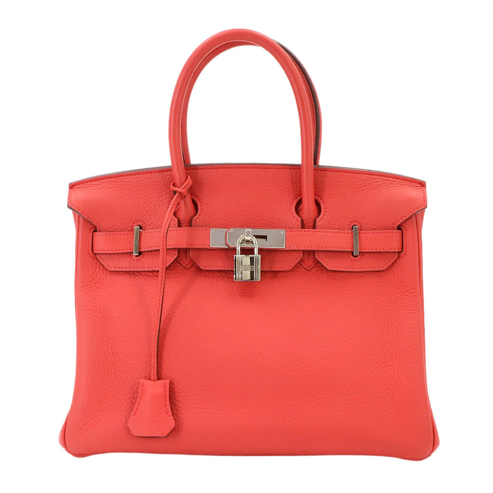 Birkin 30 Hermes HERMES Handbag Taurillon Clemence Bougainvillea □O stamp Sil...